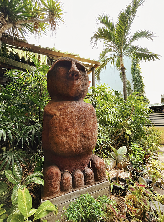 Stone statue in the Green Tree garden